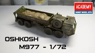 Academy 1/72 M977 Oshkosh Tactical cargo truck | Full build