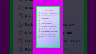 10 Lines On Rainy Season in English/Essay On Rainy Season in English/Rainy Season in English