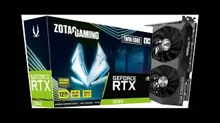 ZOTAC Gaming GeForce RTX 3060 Twin Edge OC 12GB GDDR6 192-bit 15 Gbps PCIE 4.0 Gaming Graphics Card,