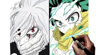 How To Draw Deku vs Shigaraki (Manga) | Step By Step | MHA
