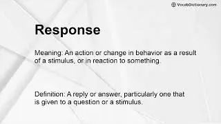 Response Meaning
