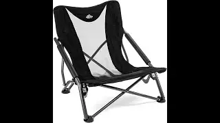 Cascade Mountain Tech Camping Chair - Low Profile Folding Chair for Camping