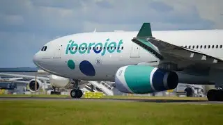 Iberojet Airbus A330-300 taking off from Lisbon Airport LPPT
