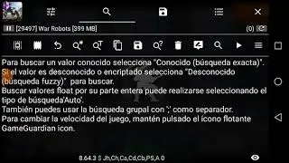 Hack war robots gameguardian(da&ntilde;o y vida)