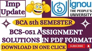 BCS051 solved assignment 2023-24 | pdf form | download in one click