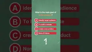 What is the main goal of Niche Research | SEO Quiz  #degitalmarketing #keywordsresearch #seo