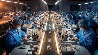 ''How Diamonds Are Cut & Polished  Inside a Diamond Factory''