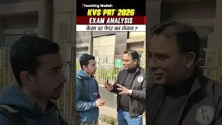 KVS PRT Exam Analysis 2026 | KVS PRT Tier 1 Paper Analysis 2026 #PW #Shorts