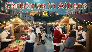 Christmas in Athens 🇬🇷🎄 Holiday Jazz & Cozy Lounge Instrumental Music 4K