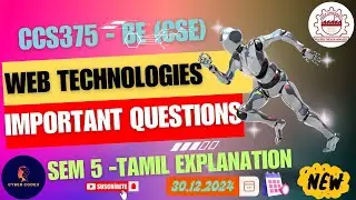 CCS375 - Web Technologies Important Questions in Tamil | Last Min Revision | AU R-2021 | Elective