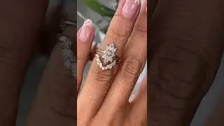 Cluster Diamond Flower Engagement Ring Set - Glow and Alyssa