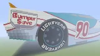 Minecraft Disney Pixar Cars Mega Build - Ponchy Wipeout (Bumper Save #90) Cars 1 Version