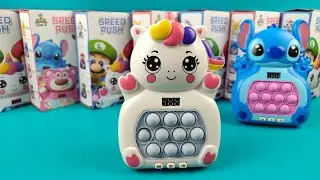 ♡ BIG COLLECTION fast push pop it electronic fidget toys unboxing and review | ASMR Videos