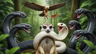 Meerkat vs 5 Cobras 🐍 | White Cobra Caught | Jungle Survival