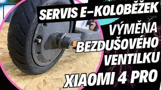 Výměna ucházejícího bezdušového ventilku na elektro koloběžce Xiaomi 4 Pro - servis E-koloběžek