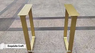 Golden black square minimalist table legs - Yijun Hardware