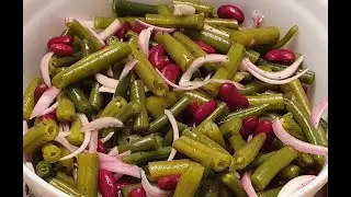 وصفة سلطة الفاصولياء المقدمة في المطاعم بأسهل طريقة Restaurant Green Beans Salad
