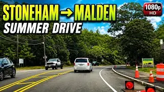 Pond Street Stoneham to Highland Ave Malden MA | 1080p Scenic Driving Tour - 8/4/21