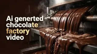 Ai generated chocolate factory video 