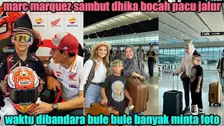 Tiba di Bandara Dhika Pacu Jalur Langsung Dikerumuni Bule! Marc Marquez Ikut Nyambut! Aura Farming