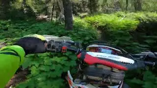Fighting some rocks... Dang I love this trail!