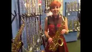 Becky plays the Jupiter JAS 567 Alto Sax @ Hobgoblin Music Birmingham