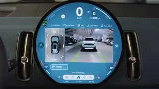 Меню парковки автомобиля MINI с операционной системой 9