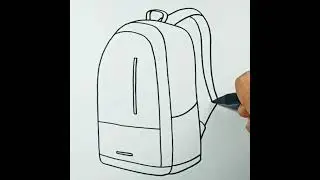 Easy Drawing School Bag #shorts