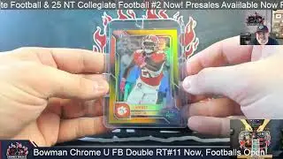 2025 Bowman University Chrome Football Double Random Team #11 4 Hobby Box Break 1 12 26