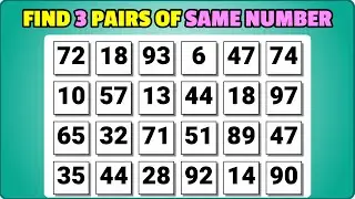 Find the Same Numbers | Dementia Prevention Quiz | Number Search | Find the Odd One Out