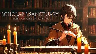 Medieval Music for Study | Ancient Library Candlelight Ambience