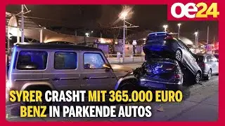 Syrer crasht mit 365.000-Euro-Benz in parkende Autos