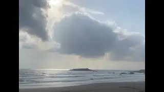 Beautiful Seaview before storm overcast sky 15 minutes relaxation video Turkey sea Demre