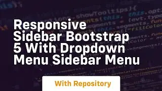 responsive sidebar bootstrap 5 with dropdown menu sidebar menu