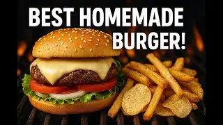 Ultimate DIY Burger + Hand-Cut Fries & Chips (No Talking, Just Sizzle)