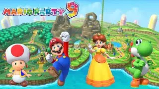 Mario Party 9 - Toad vs Mario vs Daisy vs Yoshi - Toad Road