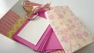 Cómo hacer un mini-álbum llavero. Manualidades para el Día del Padre *TUTORIAL SCRAPBOOK*