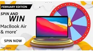 February edition spin and win macbook Air & more Amazon quiz answer February 2022
