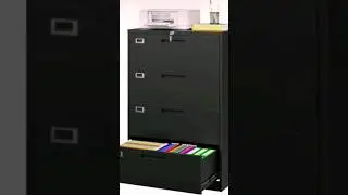 4 Drawer Lateral File Cabinet with Lock