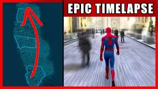 Walk Across The Map Timelapse | Spider-Man (PS4)
