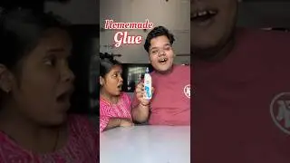 My Sister Vs Me : Who will make the best glue at home #shorts