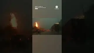 Lightning Strikes Power Transformer Which Explodes in Spectacular Fashion