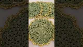 Sousplat de croch&ecirc; passo a passo americano de croch&ecirc; Fiore tutorial v&iacute;deo aula