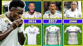 🟡Evolution REAL MADRID Home Jersey 1984-2023