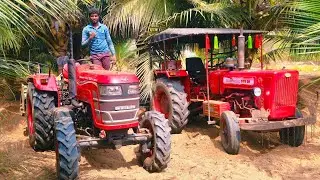 Mahindra 575 di tractor goes to par making and mahindra yuvo tech Plus 585 rotavator in coconut land