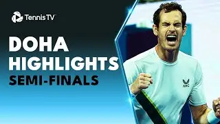 Murray & Lehecka Play EPIC; Medvedev & Auger-Aliassime Battle | Doha 2023 Semi-Finals Highlights