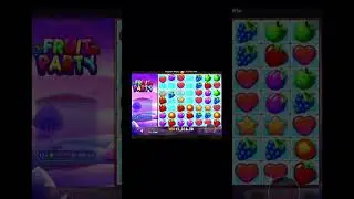 FRUIT PARTY HUGE CLUSTER - 1000x HIT #shorts @SLOTLIGHTS #fruitparty