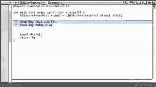 Objective C Programming Tutorial - 46 - Enumerated Data Types