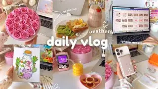 &deg;.𐙚⋆How i edit my thumbnails?🎀🖇️aesthetic vlog, Rose Forever bouquet 🌸Torras power bank, asmr, art🍓