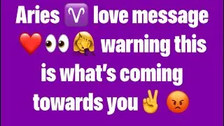 Aries ♈️ love message❤️👀🤦&zwj;♀️⛔️ warning this is what&rsquo;s coming towards you✌️❤️#Aries, #Lovers #Tarot